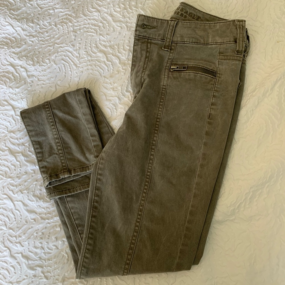 American Eagle jegging olive